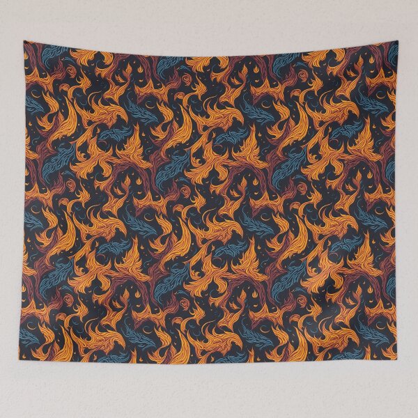 Item preview, Colorful Fire Seamless patterns designed and sold by RocketArtInd.