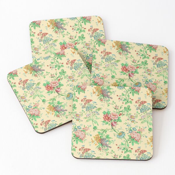 Item preview,  COLORFUL  FLOWERS AND LEAVES IN IVORY,CLASSIC FLORAL PATTERN designed and sold by BulganLumini.