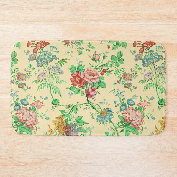 Item preview,  COLORFUL  FLOWERS AND LEAVES IN IVORY,CLASSIC FLORAL PATTERN designed and sold by BulganLumini.
