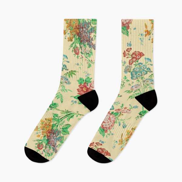 Item preview,  COLORFUL  FLOWERS AND LEAVES IN IVORY,CLASSIC FLORAL PATTERN designed and sold by BulganLumini.