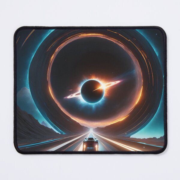 Item preview, Cosmic Nexus: Black Hole's Embrace Amidst Urban Luminance designed and sold by Ashidre.