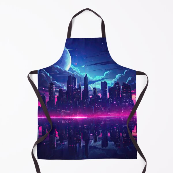 Item preview, Synthwave Cyberpunk Skyline - 80s retrowave aesthetic designed and sold by AeonAcademy.