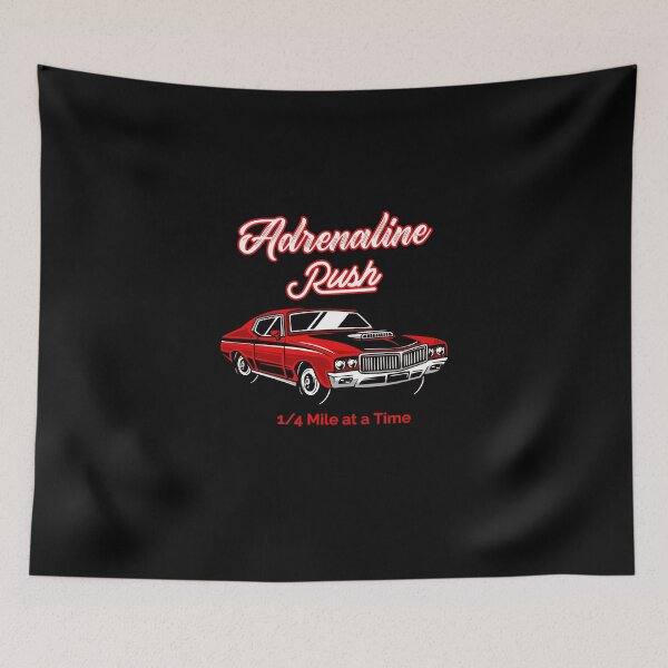 Item preview, Adrenaline Rush 1/4 Mile At A Time Garage Cars Racing Street Car Automotive Race Track Drag Strip Classic Car designed and sold by CarantinedChaos.