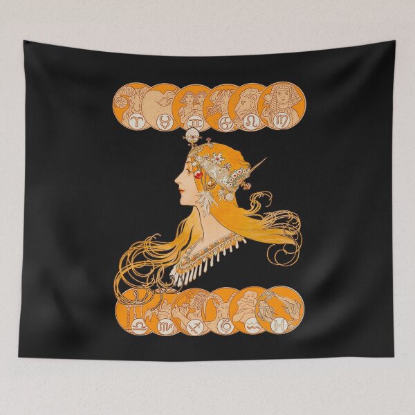 Item preview, HD. Zodiac, by Alphonse Mucha (zodiac signs version) HIGH DEFINITION designed and sold by MINDTHECHERRY.