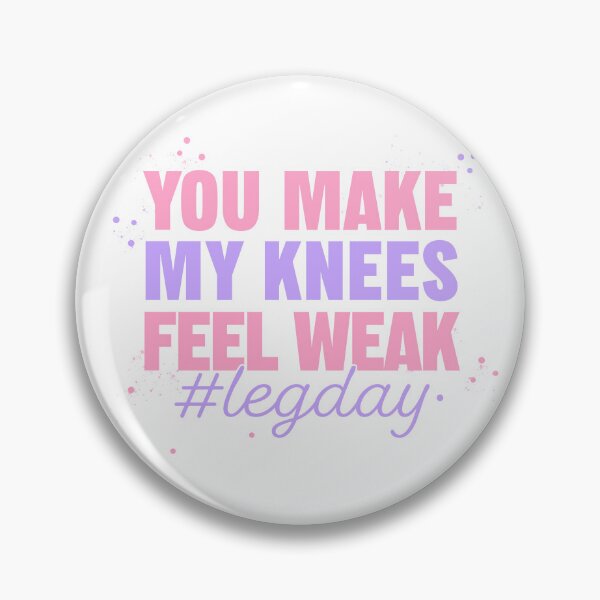 Item preview, You make my knees feel weak #legday Pink & Purple designed and sold by JunikStudio.