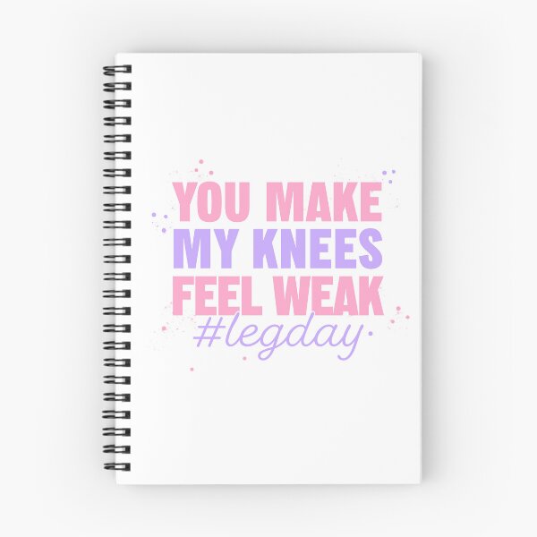 Item preview, You make my knees feel weak #legday Pink & Purple designed and sold by JunikStudio.