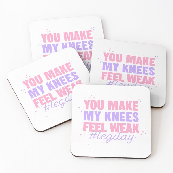 Item preview, You make my knees feel weak #legday Pink & Purple designed and sold by JunikStudio.