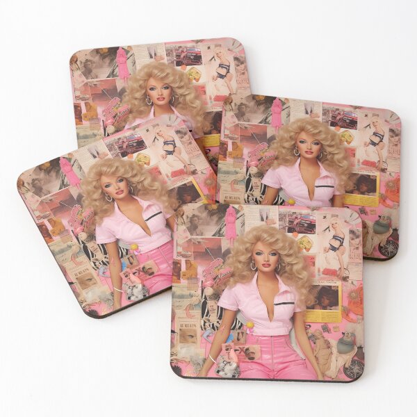 Item preview, Retro Barbie Pink Leather Pants Collage Amour 80's Style  designed and sold by llpistachio.
