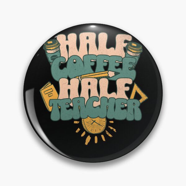 Artikelvorschau, Halb Kaffee, halb Lehrer | Lustiger Lehrer | Liebe Kaffee | Kaffeelehrer | Netter Lehrer entworfen und verkauft von ShoniwDesigns.