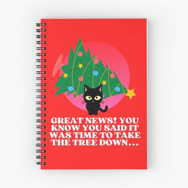 Item preview, Funny Black Cat Pushing Christmas Tree | Funny Black Cat Christmas Tree Meme designed and sold by McThingummy.