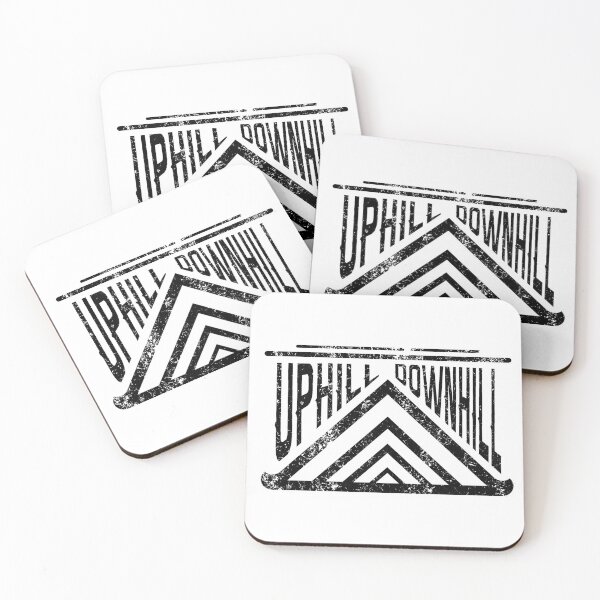 Item preview, Uphill Downhill Mountains Outdoors designed and sold by wejollydigitals.