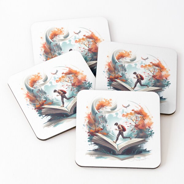 Item preview, Book in front of landscape with boy designed and sold by tw0nkey.