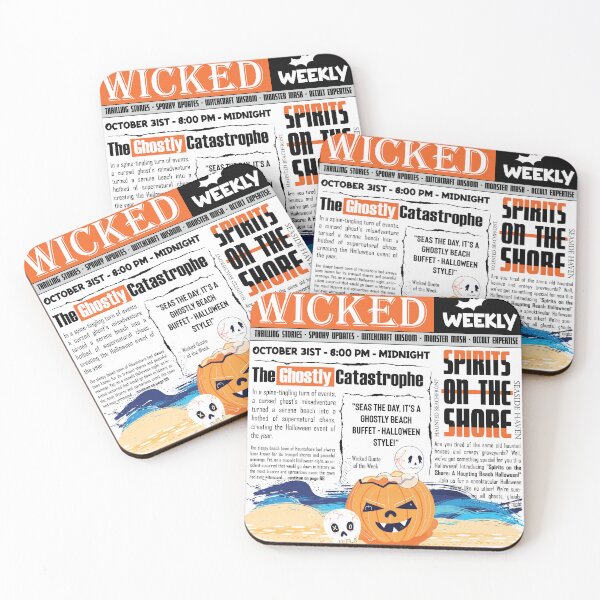 Item preview, Halloween on the Beach - 'Wicked Weekly' Collection - Spirits on the Shore - colored designed and sold by Arubi-Art.