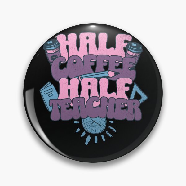 Artikelvorschau, Halb Kaffee, halb Lehrer | Lustiger Lehrer | Liebe Kaffee | Kaffeelehrer | Netter Lehrer entworfen und verkauft von ShoniwDesigns.
