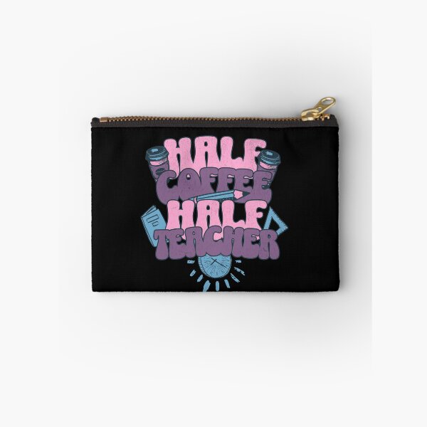 Item preview, Half Coffee Half Teacher | Funny Teacher | Love Coffee | Coffee Teacher | Cute Teacher designed and sold by ShoniwDesigns.