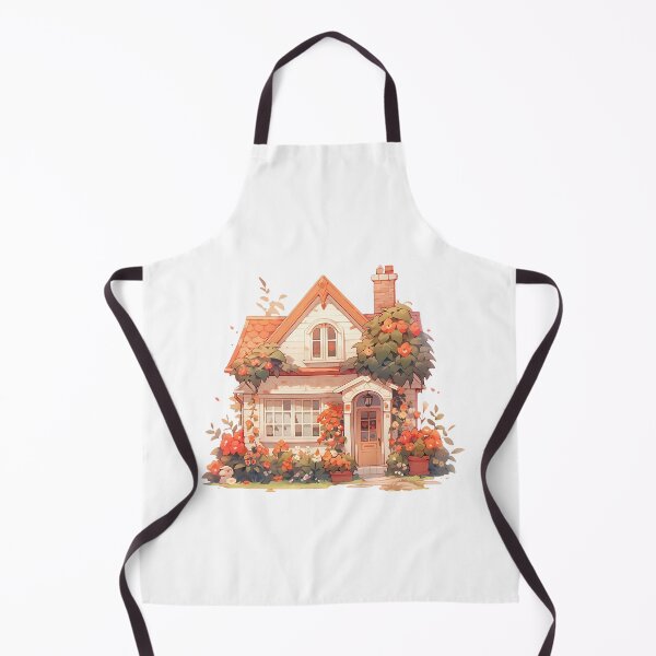Item preview, Cozy Cottage with Summer Flowers in Rustic and Cottagecore Style designed and sold by CozyKawaiiArt.