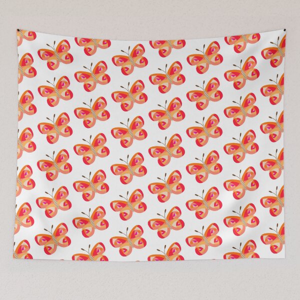 Item preview, Vibrant Red Pink Orange Yellow Butterfly designed and sold by Nicola-Rowe.