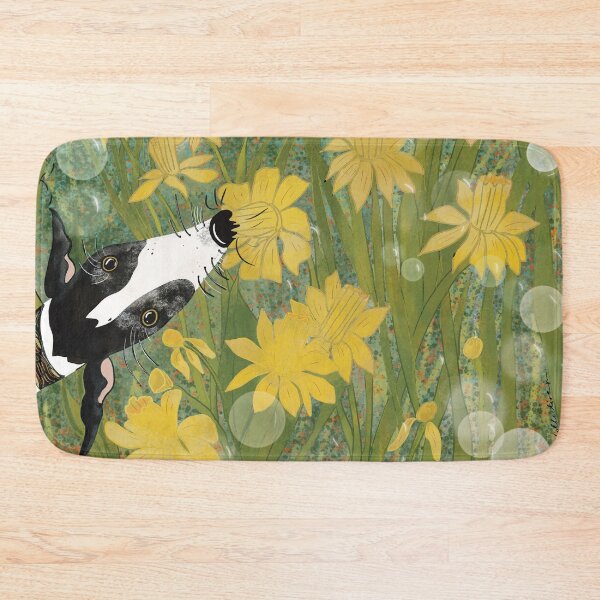 Item preview, Greyhounds sniffing daffodils designed and sold by greytcollective.