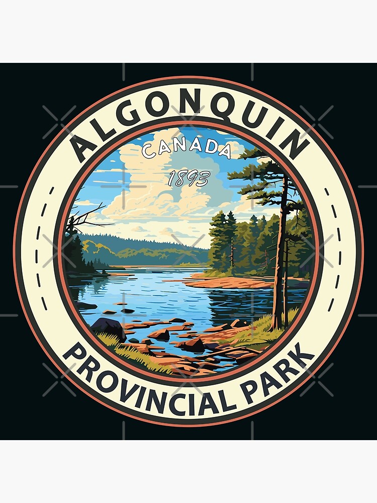 Algonquin Provincial Park Travel Art Badge Art Print for Sale by  KrisSidDesigns