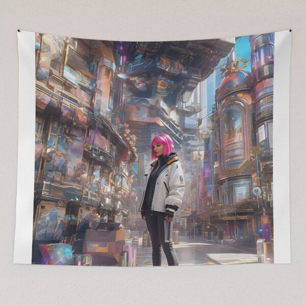 Item preview, Cyber Net Runner - Cyber City Scene designed and sold by Delerat7.