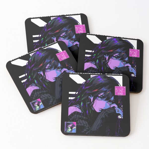 Item preview, Chronically Online Cyberpunk Anime Girl designed and sold by CursedInk.