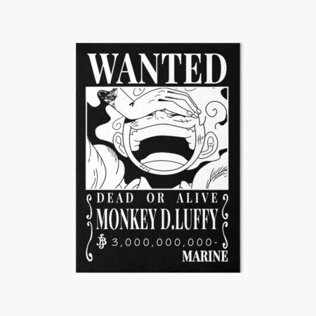 Monkey D Luffy Gear 5 Nika Wanted Bounty Poster by Amanomoon