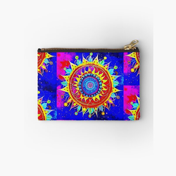 Item preview, Blue Flower Mandala with rainbow colors designed and sold by Earth Nature Creations.