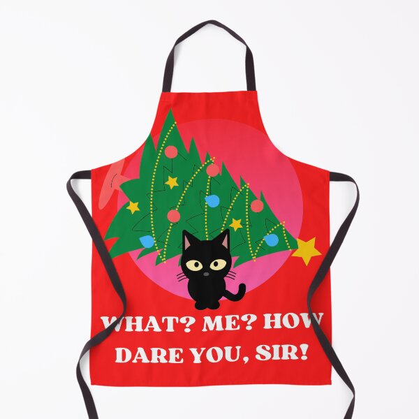 Item preview, Funny Black Cat Pushing Christmas Tree | Funny Black Cat Christmas Tree Meme designed and sold by McThingummy.