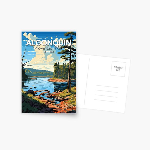 Item preview, Algonquin Provincial Park Travel Art Vintage designed and sold by KrisSidDesigns.
