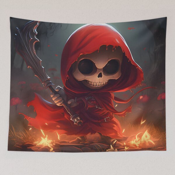 Item preview, red robedChibi skeleton  designed and sold by HELISK.