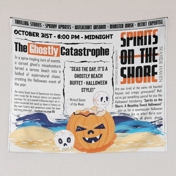 Item preview, Halloween on the Beach - 'Wicked Weekly' Collection - Spirits on the Shore - colored designed and sold by Arubi-Art.
