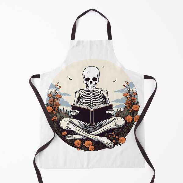 Item preview, Enchanted Skeleton Immersed in the Joy of Reading - Reading Cartoon Characters designed and sold by Ordinary Life Works.