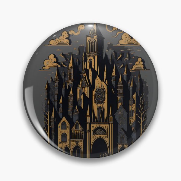 Item preview, Medieval Cityscape Goth Abstarct cartoon designed and sold by MoxieVibe.