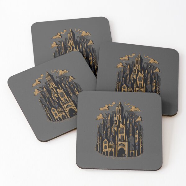 Item preview, Medieval Cityscape Goth Abstarct cartoon designed and sold by MoxieVibe.