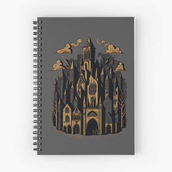 Item preview, Medieval Cityscape Goth Abstarct cartoon designed and sold by MoxieVibe.