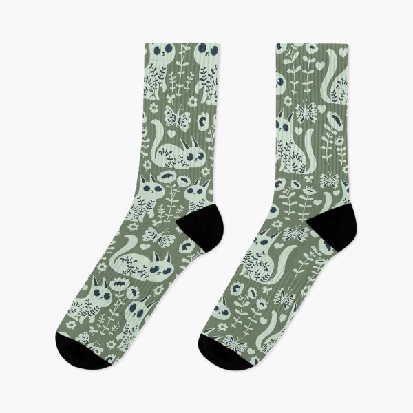 Item preview, Cats folks garden green designed and sold by Angela Sbandelli.