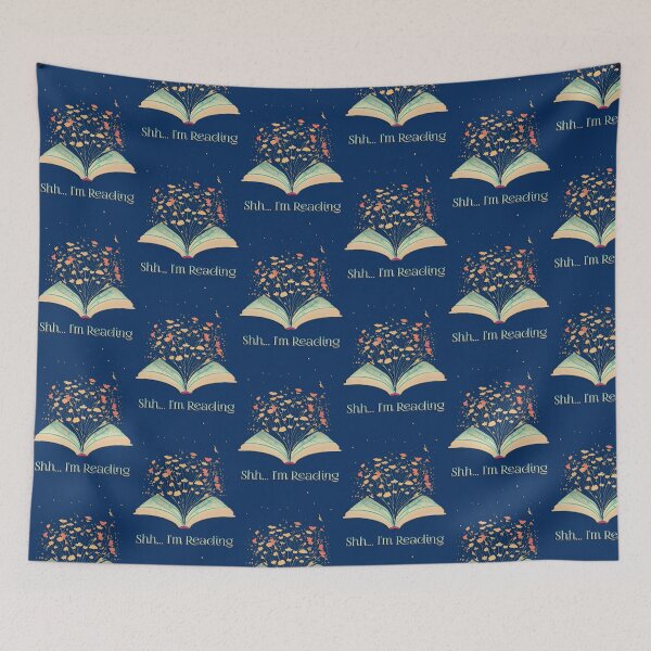 Item preview, Shh I_m Reading Vintage Pastel Open Book With Flowers - Bookworm  designed and sold by Easonseay.