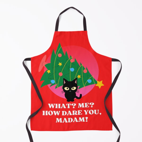 Item preview, Funny Black Cat Pushing Christmas Tree | Funny Black Cat Christmas Tree Meme designed and sold by McThingummy.