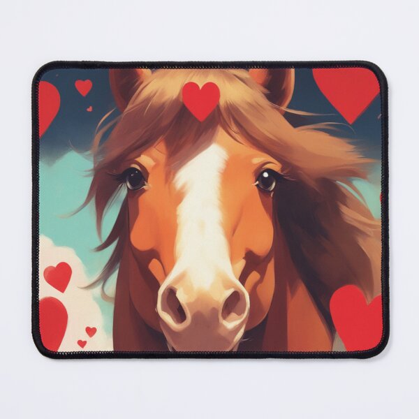 Item preview, A design of a brown and white pony with red hearts designed and sold by Msretief.