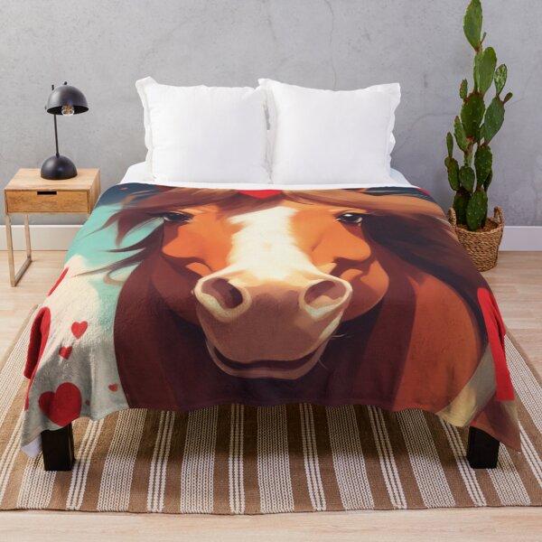 Item preview, A design of a brown and white pony with red hearts designed and sold by Msretief.