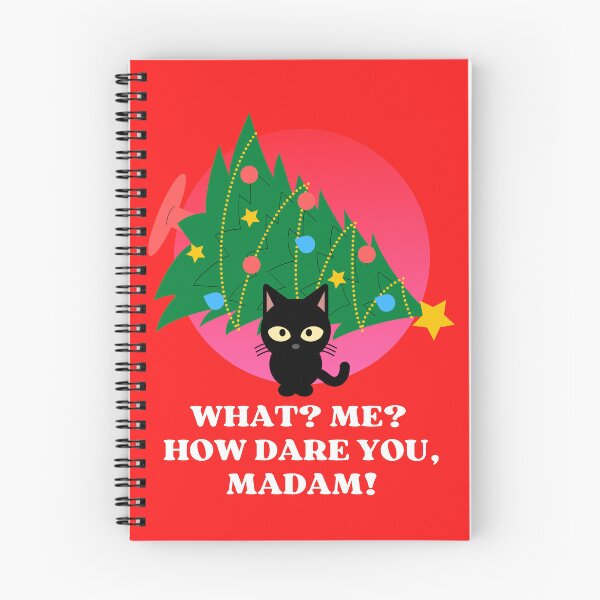 Item preview, Funny Black Cat Pushing Christmas Tree | Funny Black Cat Christmas Tree Meme designed and sold by McThingummy.