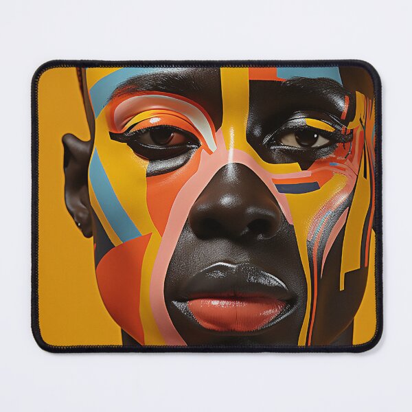 Item preview, Nigerian portrait that blends the realism of Classical art designed and sold by WallWhimsyWorks.