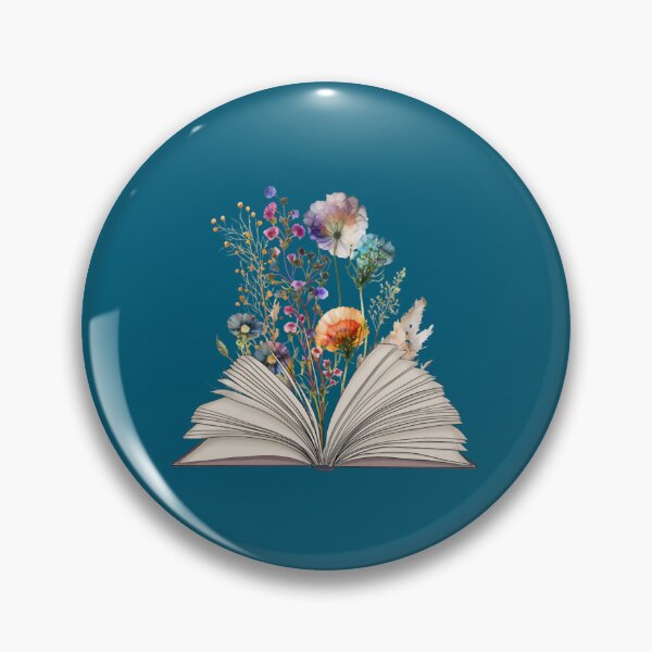 Artikelvorschau, Offenes Buch mit BlumenBookish entworfen und verkauft von Easonseay.