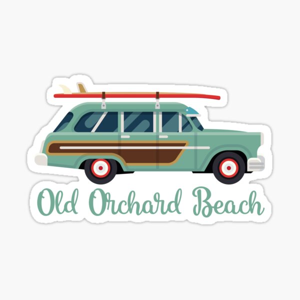 Item preview, Old Orchard Beach Retro Surf Wagon designed and sold by awkwarddesignco.