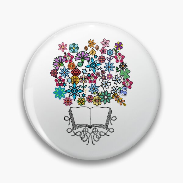 Artikelvorschau, Offenes Buch mit Wildblumen-Buchästhetik entworfen und verkauft von Easonseay.