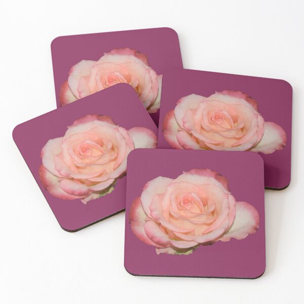 Item preview, Pink Rose - burgundy background designed and sold by Louise-Mae.