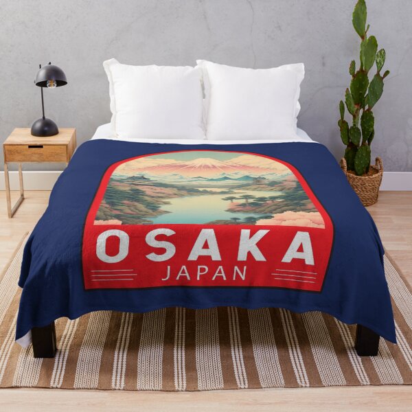 Item preview, Osaka Japan Mount Fuji Travel Art Emblem designed and sold by KrisSidDesigns.