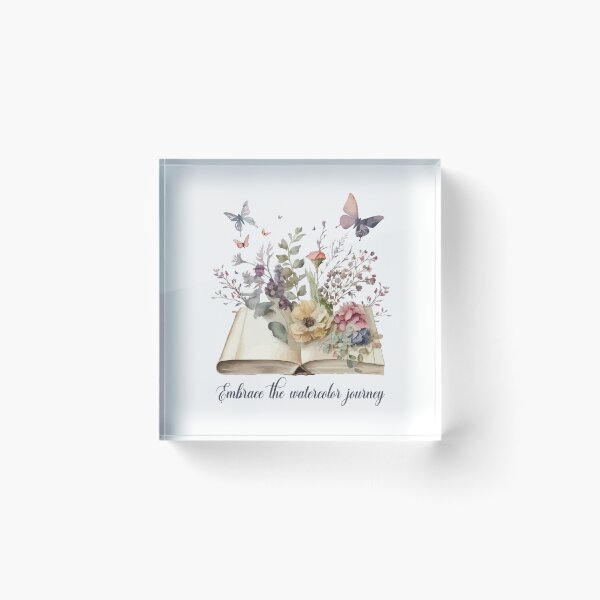 Artikelvorschau, Aquarell offenes Buch, lustige Leseblumen, Blumen entworfen und verkauft von Easonseay.