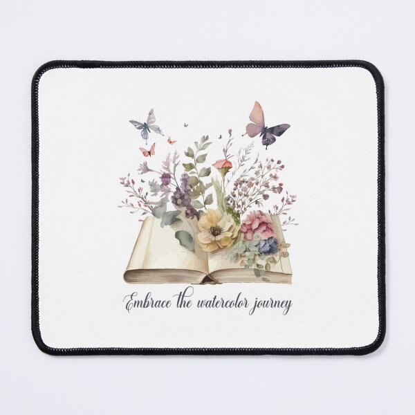 Item preview, Watercolor open book, funny reading flowers, flowers designed and sold by Easonseay.