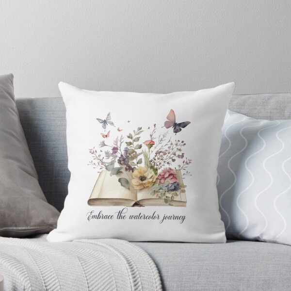 Item preview, Libro abierto de acuarela, flores de lectura divertidas, flores. designed and sold by Easonseay.